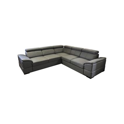 Universāls stūra izvelkams dīvāns ar uzglabāšanas nodalījumu GRANADA, tumši pelēks