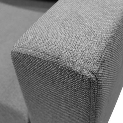 Universāls U formas izvelkams stūra dīvāns ar uzglabāšanas nodalījumu SEYA, pelēks