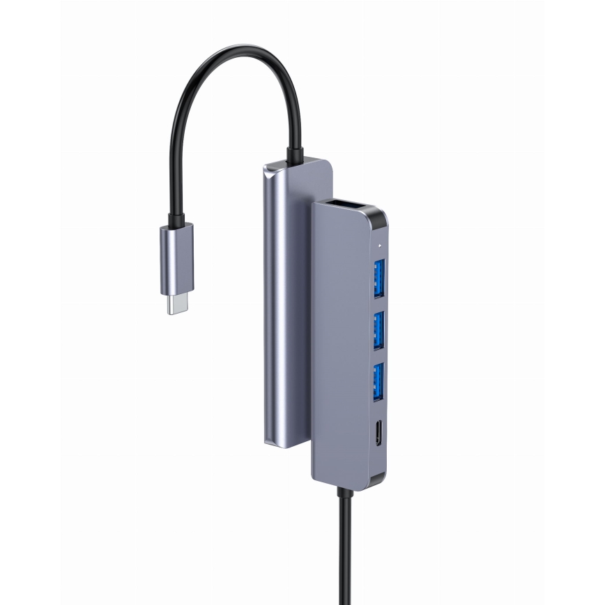 USB-C hub 5‑1 ar Power Delivery 100W