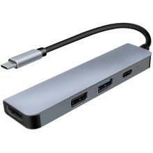 USB-C mezgls 4in1 Power Delivery 100W un HDMI 4K
