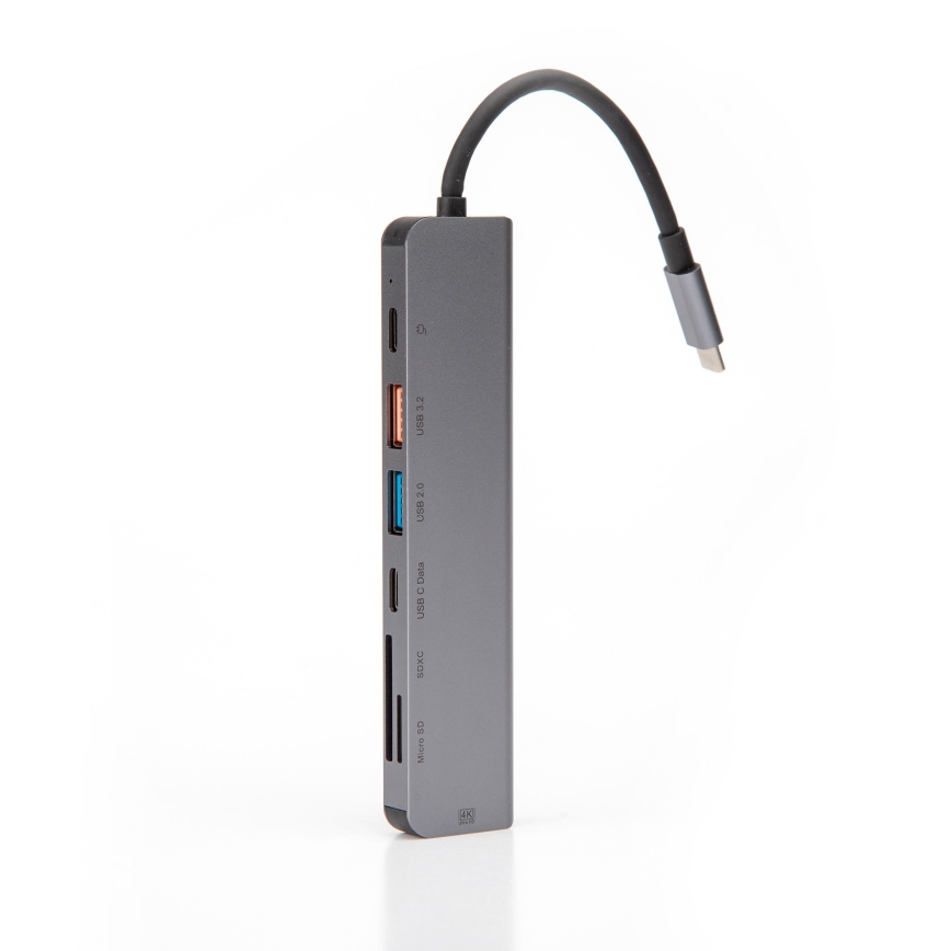 USB centrmezgls 7in1 Power Delivery 100W HDMI 4K