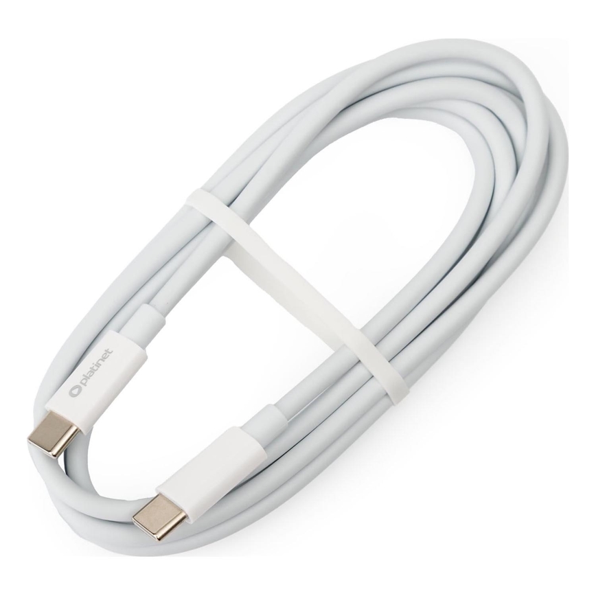 USB vads USB-C / USB-C savienotājs 100W 1,5m balta