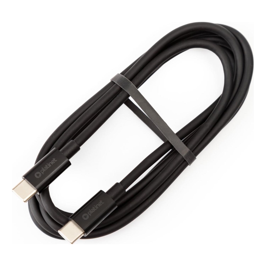 USB vads USB-C / USB-C savienotājs 100W 1,5m melna