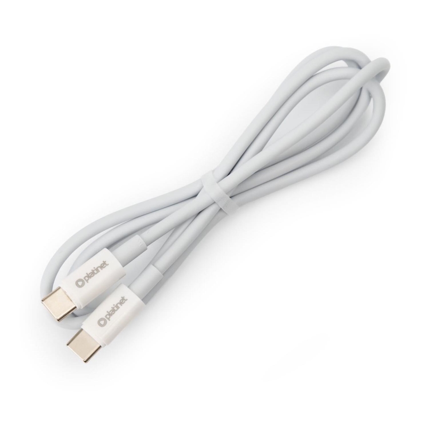 USB vads USB-C / USB-C savienotājs 60W 1m balta