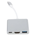 USB‑C 3 vienā koncentrators ar 100 W Power Delivery un 4K HDMI