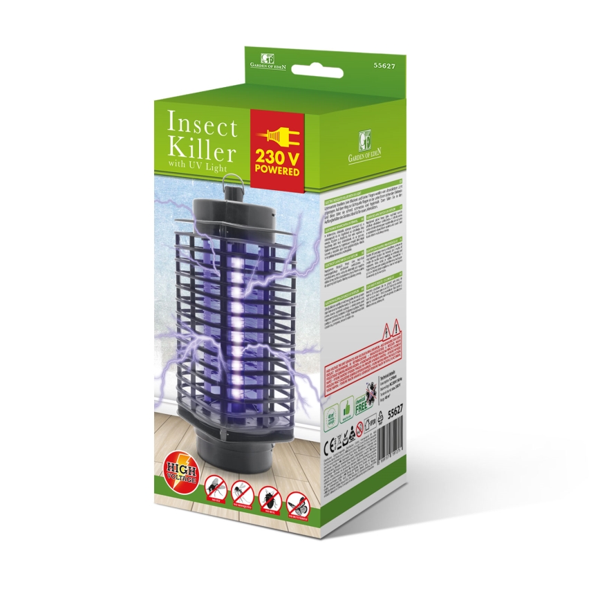 UV elektriskais kukaiņu slazds 1,2W/230V melns