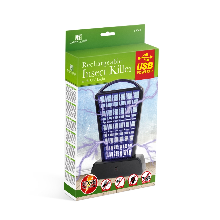 UV kukaiņu slazds 1000 mAh/5V melns