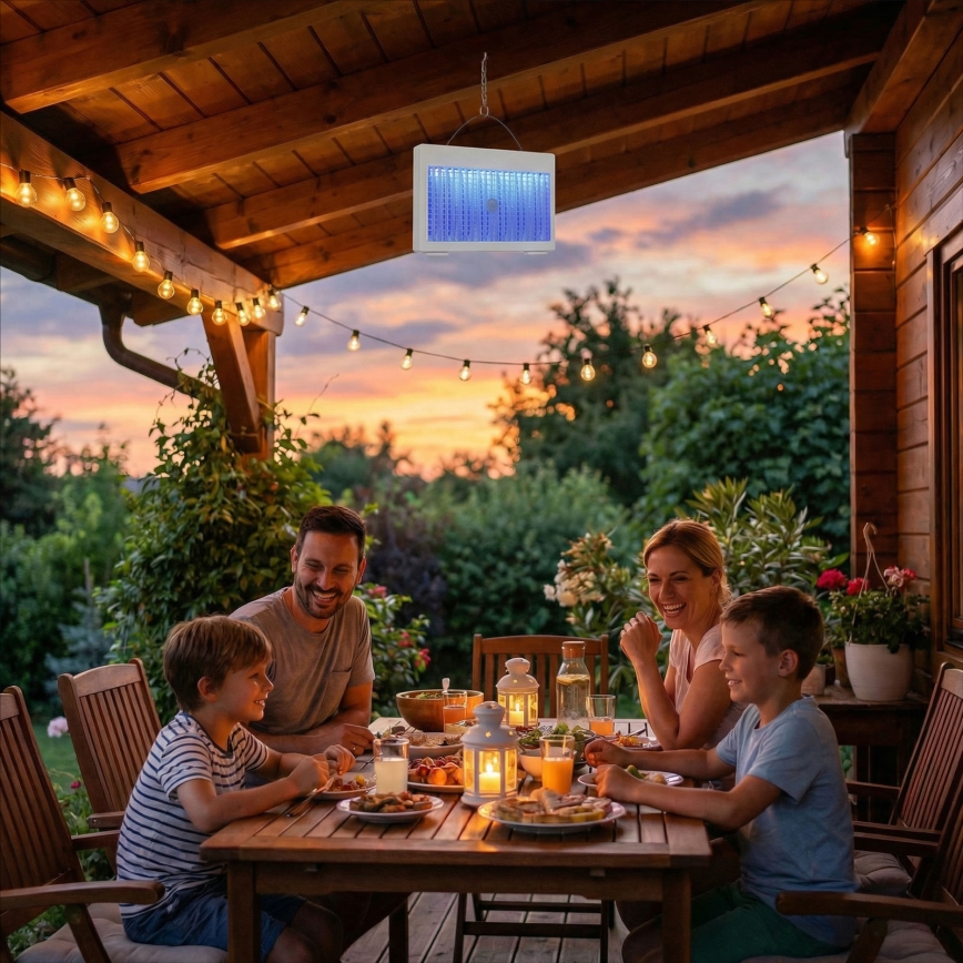 UV uzlādējamā kukaiņu lampa 1200 mAh/5V balta