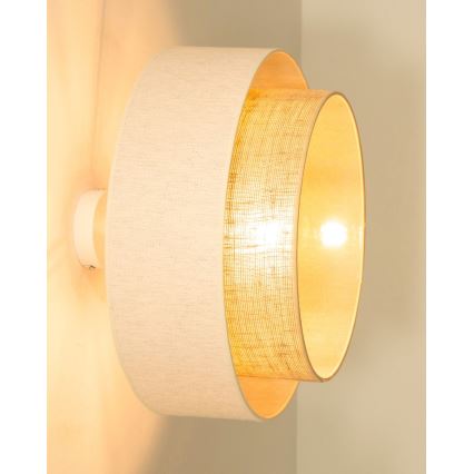 Uz virsmas montējamā griestu lampa NATIA 1xE27/60W/230V balta/brūna