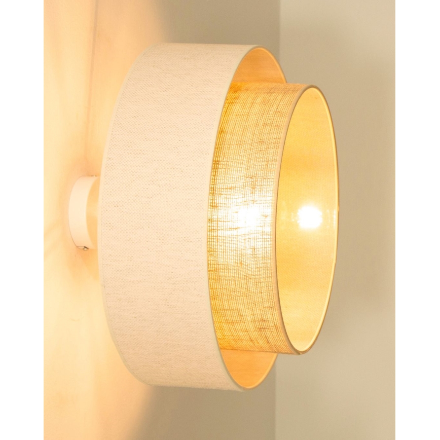 Uz virsmas montējamā griestu lampa NATIA 1xE27/60W/230V balta/brūna