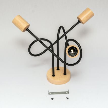 Uz virsmas montējamā griestu lampa OXFORD, 3xE27/15W/230V, priede/melna