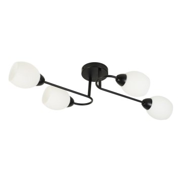 Uz virsmas montējamā griestu lustra KING, 4xE27/15W/230V, melna