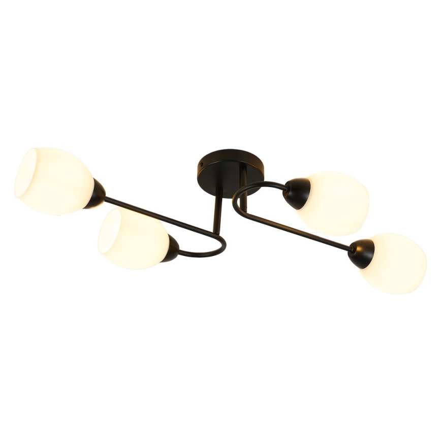 Uz virsmas montējamā griestu lustra KING, 4xE27/15W/230V, melna