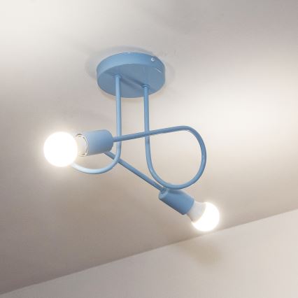 Uz virsmas montējamā griestu lustra OXFORD 2xE27/15W/230V zila