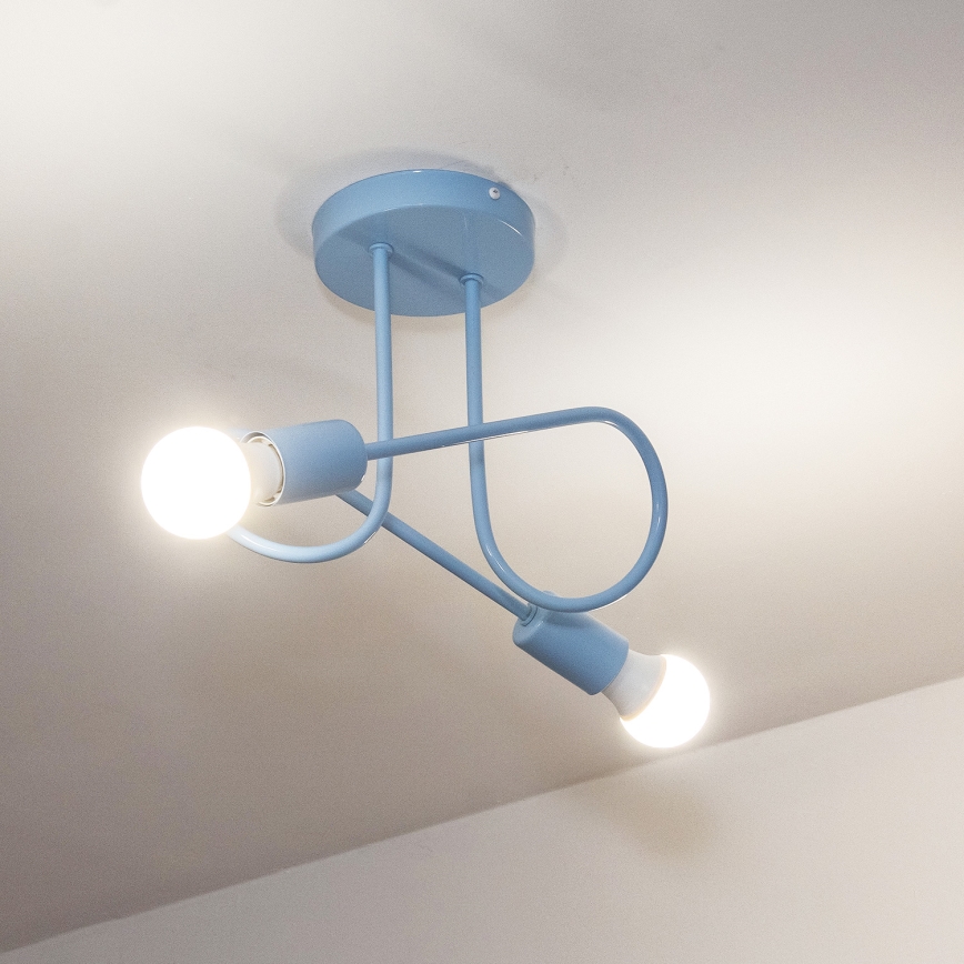 Uz virsmas montējamā griestu lustra OXFORD 2xE27/15W/230V zila