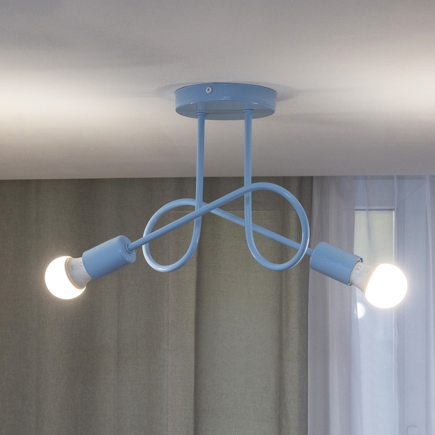 Uz virsmas montējamā griestu lustra OXFORD 2xE27/15W/230V zila