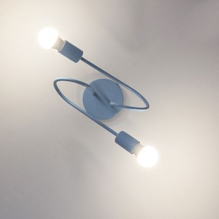 Uz virsmas montējamā griestu lustra OXFORD 2xE27/15W/230V zila