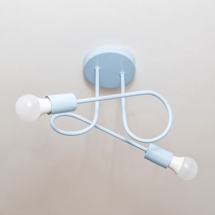 Uz virsmas montējamā griestu lustra OXFORD 2xE27/15W/230V zila