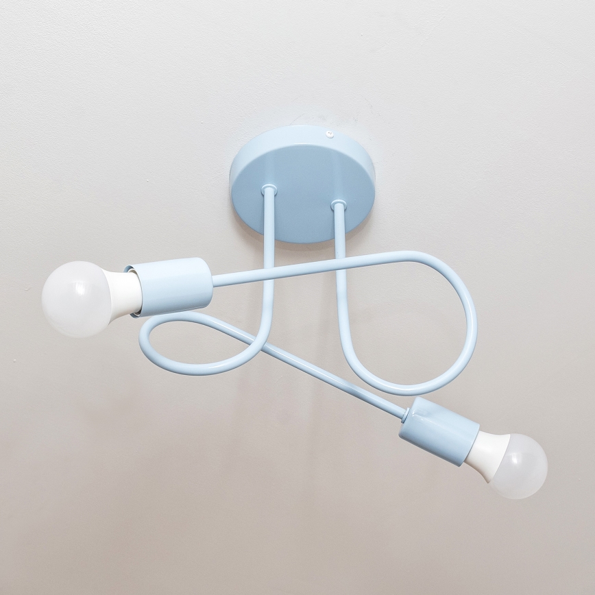 Uz virsmas montējamā griestu lustra OXFORD 2xE27/15W/230V zila