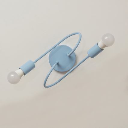 Uz virsmas montējamā griestu lustra OXFORD 2xE27/15W/230V zila