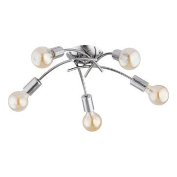 Uz virsmas montējama griestu lustra TORIZO 5xE27/15W/230V, spīdīga hroma apdare