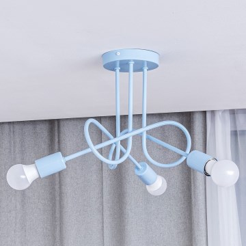 Uz virsmas montējamā lustra OXFORD 3xE27/15W/230V zila