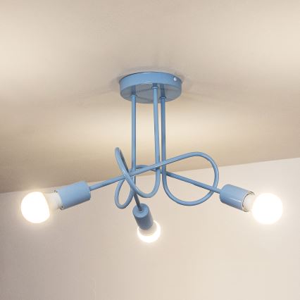 Uz virsmas montējamā lustra OXFORD 3xE27/15W/230V zila