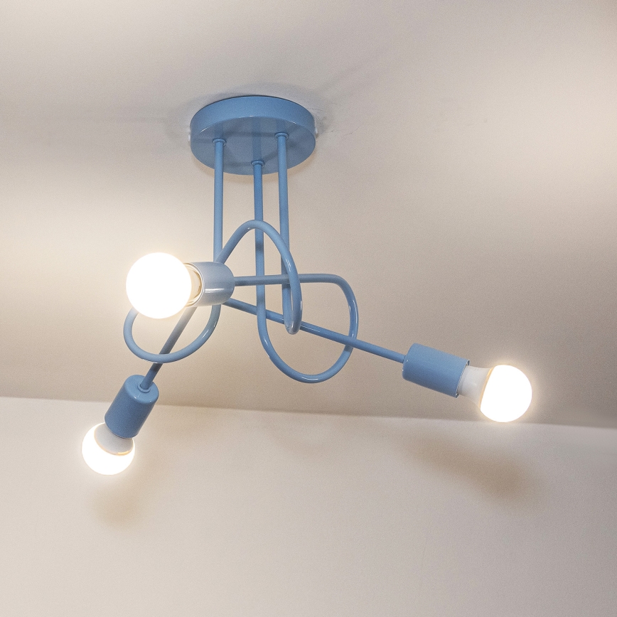 Uz virsmas montējamā lustra OXFORD 3xE27/15W/230V zila