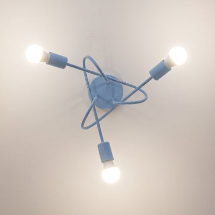 Uz virsmas montējamā lustra OXFORD 3xE27/15W/230V zila