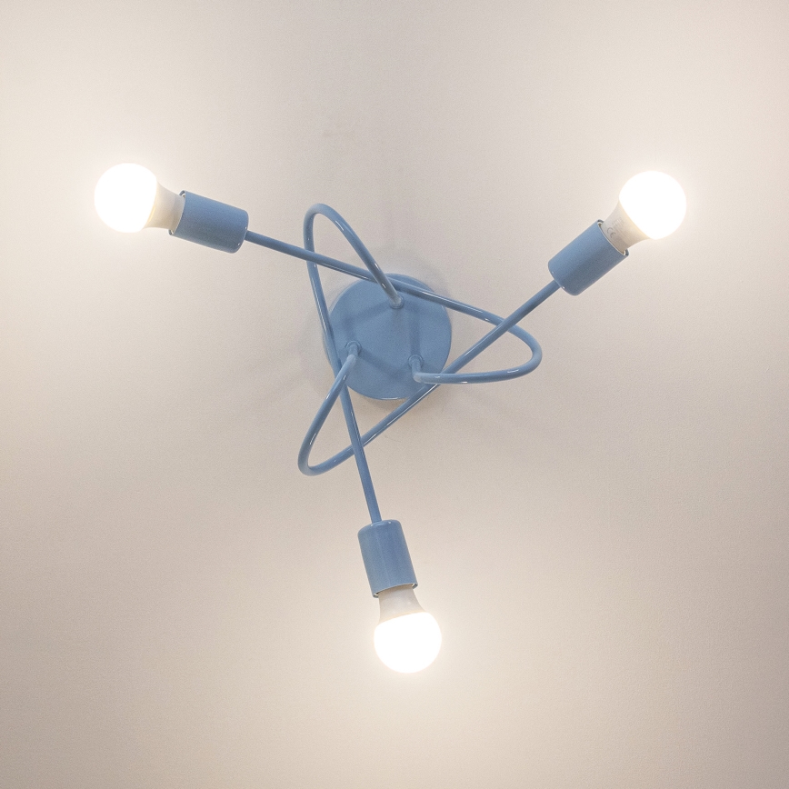 Uz virsmas montējamā lustra OXFORD 3xE27/15W/230V zila