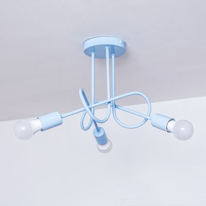 Uz virsmas montējamā lustra OXFORD 3xE27/15W/230V zila