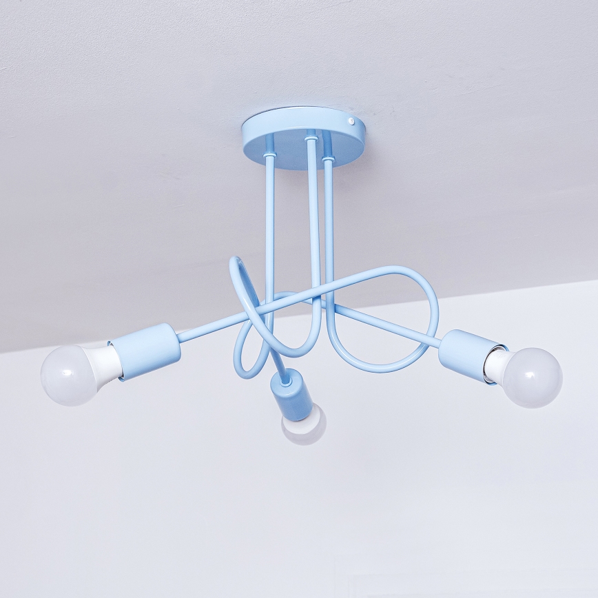 Uz virsmas montējamā lustra OXFORD 3xE27/15W/230V zila