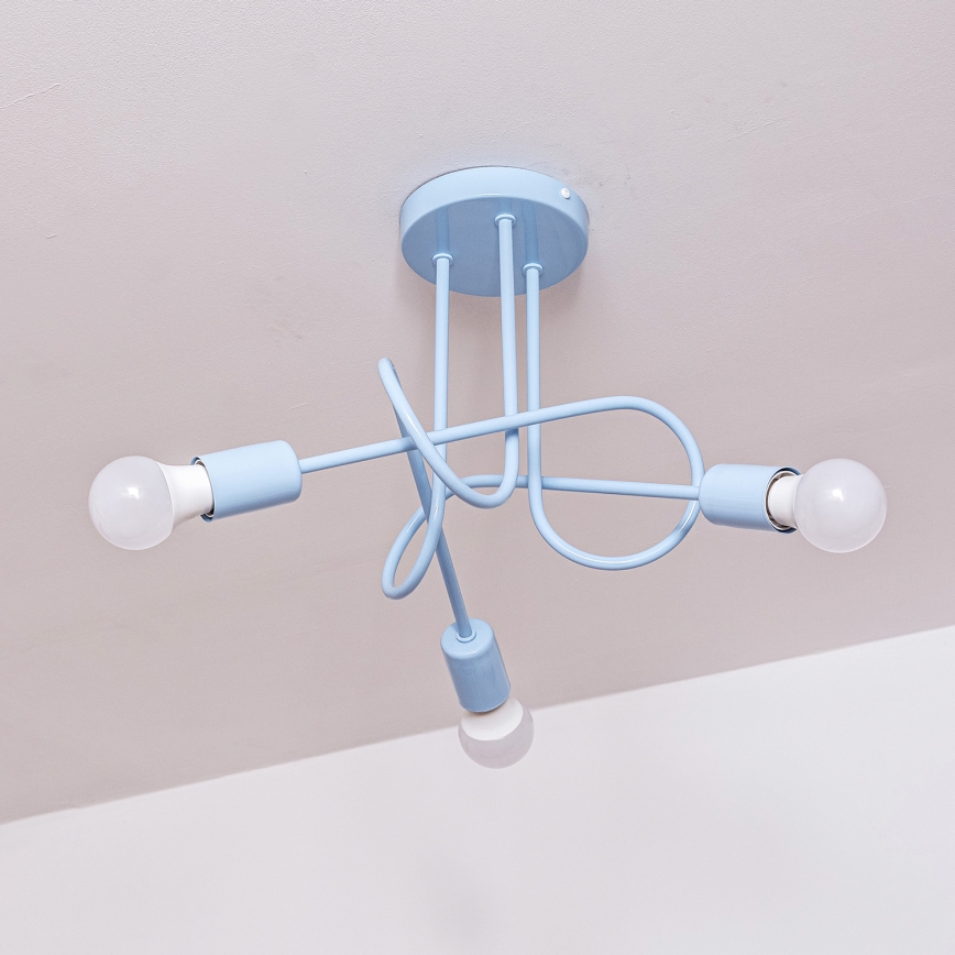 Uz virsmas montējamā lustra OXFORD 3xE27/15W/230V zila