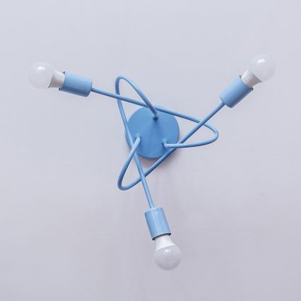 Uz virsmas montējamā lustra OXFORD 3xE27/15W/230V zila