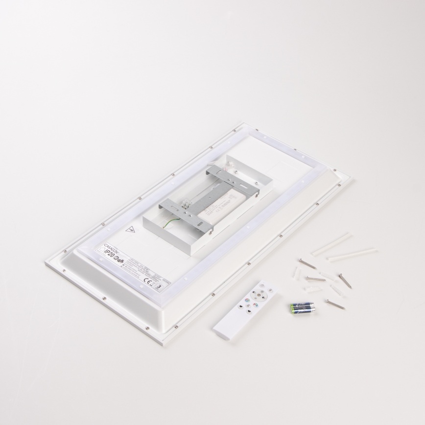 LED RGBW spilgtuma regulējams virsmas panelis LED/22W/230V 2700-6500K 29,5x59,5 cm + tālvadības pults
