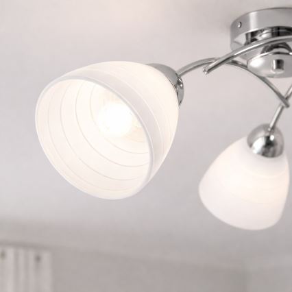 Uz virsmas piestiprināma griestu lustra CLARA 3xE27/15W/230V, spīdīgs hroms