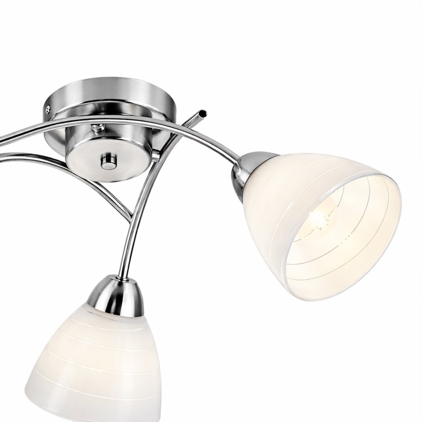 Uz virsmas piestiprināma griestu lustra CLARA 3xE27/15W/230V, spīdīgs hroms