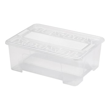 Uzglabāšanas kaste TEX BOX 10 l caurspīdīga