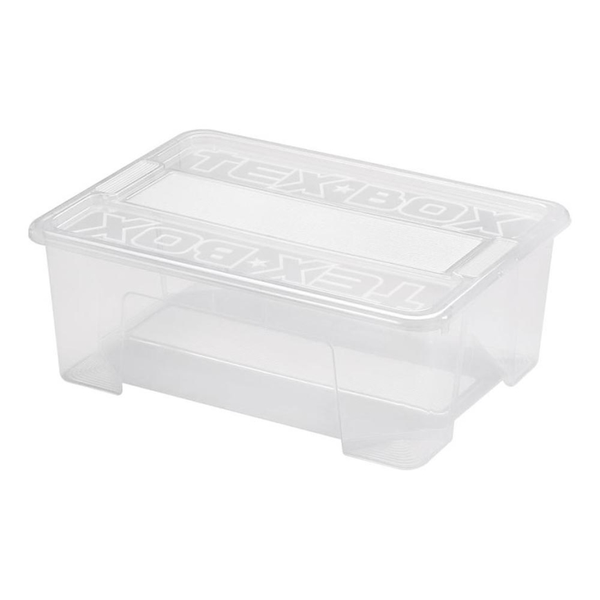Uzglabāšanas kaste TEX BOX 10 l caurspīdīga