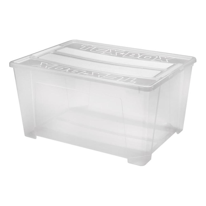Uzglabāšanas kaste TEX BOX 150 l caurspīdīga