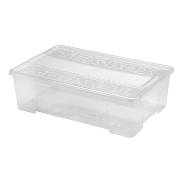 Uzglabāšanas kaste TEX BOX 28 l caurspīdīga