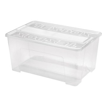 Uzglabāšanas kaste TEX BOX 48 l caurspīdīga
