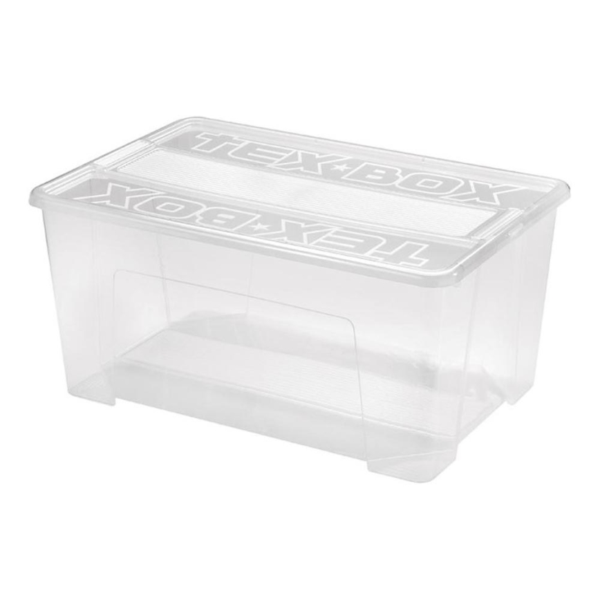 Uzglabāšanas kaste TEX BOX 48 l caurspīdīga