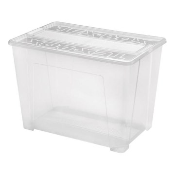 Uzglabāšanas kaste TEX BOX 70 l caurspīdīga