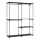 Uzglabāšanas skapis ar plauktiem un drēbju stieni MATIS 138x182 cm melns