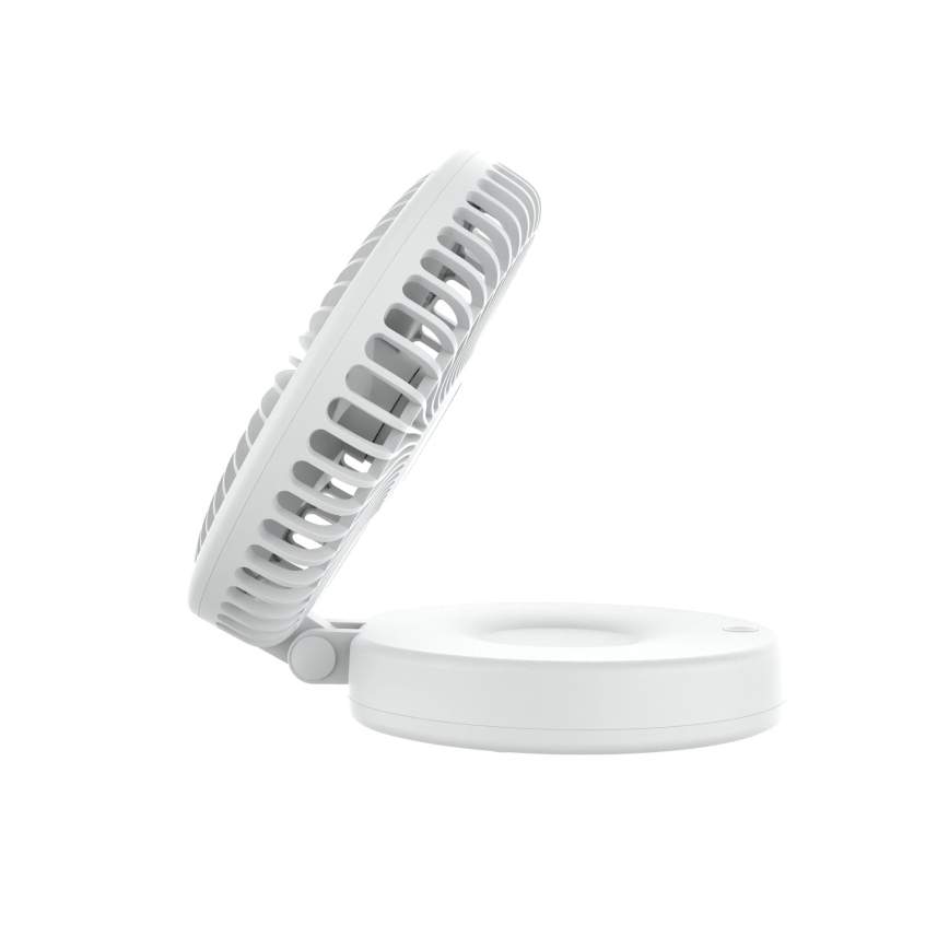 Uzlādējama galds ventilators 10W/5V 2400 mAh balta