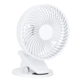 Uzlādējama galds ventilators ar stiprinājumu VIENTO 6W/5V 2000 mAh balta