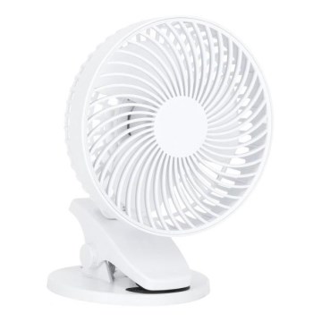 Uzlādējama galds ventilators ar stiprinājumu VIENTO 6W/5V 2000 mAh balta
