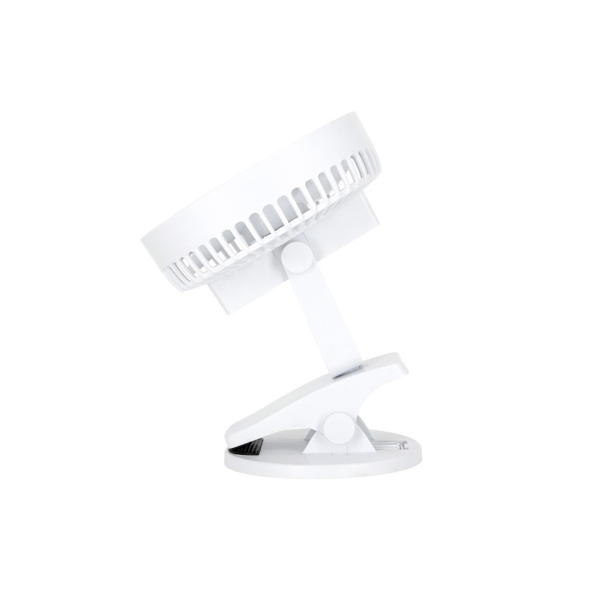 Uzlādējama galds ventilators ar stiprinājumu VIENTO 6W/5V 2000 mAh balta