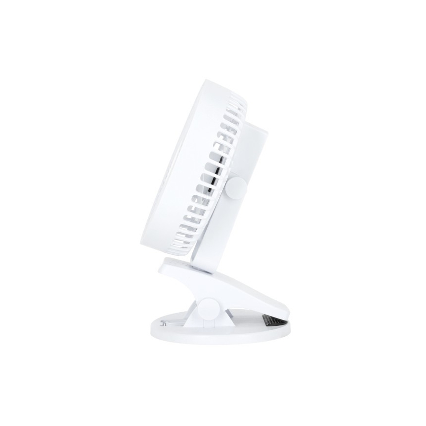 Uzlādējama galds ventilators ar stiprinājumu VIENTO 6W/5V 2000 mAh balta